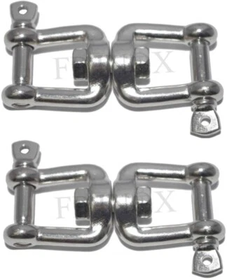 FP INOX Double Emerillon 8mm inox A4 ( Lot de 2 ) Façon Manille Libre