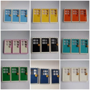 3x Lego® Tür Haustür 1x4x6 verschiedene Farben 60596 - 60623  dunkelrot City Neu - Bild 1 von 28