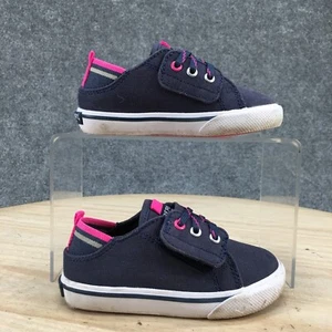 Sperry Shoes Baby 6.5 M HY Port Jr Casual Low Sneakers Navy Blue Fabric Lace Up - Picture 1 of 16