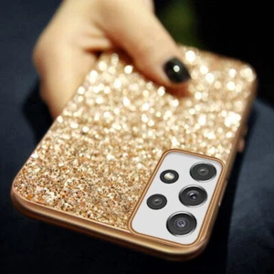 Für Samsung S22 Ultra S21 S20 A33 A53 Diamant Glitzern Stoßfest Hartschale Abdeckung - Bild 1 von 16
