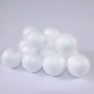 White Styrofoam Polystyrene 3D Craft Balls for Kids Art & Modelling 30mm Spheres - Picture 1 of 7