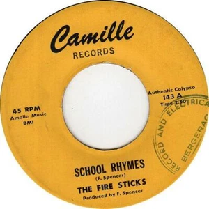 FIRE STICKS School Rhymes 1974 or. US single NICE condition CALYPSO - Imagen 1 de 1