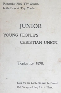 Young Peoples Christian Union Topics for 1898 Booklet - Picture 1 of 8