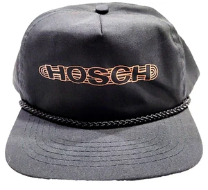 HOSCH Equipment Trucker Style Black Snapback Cap Hat Rope Visor Vintage 1990s - Picture 1 of 18