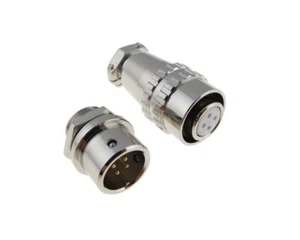 HQ 4 Contacts 4-Pin Aviation Plug Connector - M12 -  Panel Mount Quick Connect - Picture 1 of 2