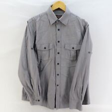 Ben Sherman Shirt Mens Adult Size Large Grey Long Sleeve Button Up Casual