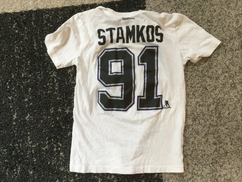 Vintage Tampa Bay Lightning Steven Stamkos 91 NHL Hockey T Shirt Youth Size S Cover
