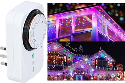 TIMER Switch per luci natalizie led natale giardino casa albero 220V orologio