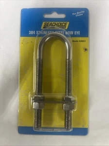 SEACHOICE Stainless Steel Bow Eye for Boats - 3/8 x 3-7/16 Threaded Shanks - Bild 1 von 1