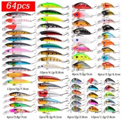 Juego de señuelos de pesca cebo duro Mini Minnow flotante columpio Crankbait Crazy Wobblers Foto 1 de 4