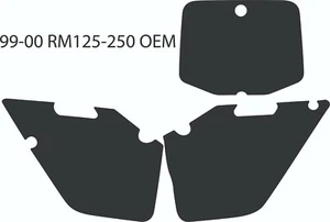 99 00 1999 2000 Suzuki RM125 RM250 OEM Number Plate Background Decal Sticker - Bild 1 von 1