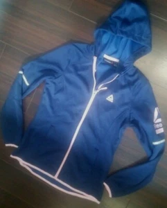 WOMEN'S REEBOK JACKET,LIGHTWEIGHT, HOODED/ NAVY AND PINK, SIZE SMALL, NWOT - Picture 1 of 10