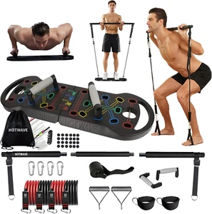 Portable Exercise Equipment with 16 Gym Accessories.20 in 1 Push up Board Fitnes - Picture 1 of 6
