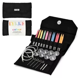 Lykke :: 3,5" Farbe austauschbares Nadelset:: schwarzes veganes Wildlederetui - Bild 1 von 1