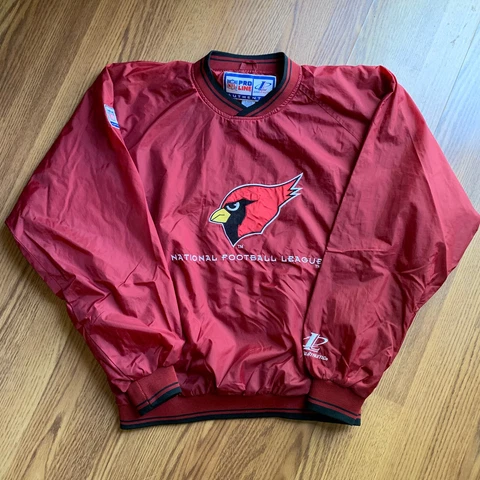 Vintage Logo Athletic NFL Pro Line Arizona Phoenix Cardinals Red Pullover Large Cover