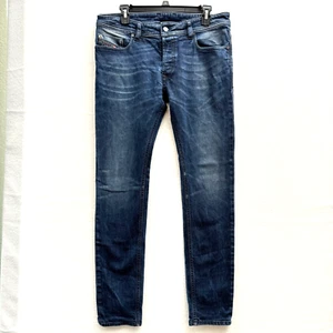 Pantalones de mezclilla Diesel Sleenker para hombre 33x32 ajustados elásticos calce ajustado oscuros lavados 08420 - Imagen 1 de 10