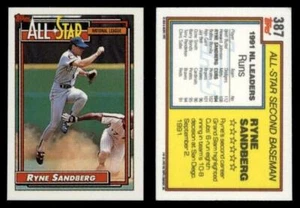 Ryne Sandberg #387 Topps 1992 Baseball Micro Card - Picture 1 of 1