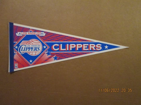 NBA Los Angeles Clippers Vintage Circa 1990's Wincraft Logo Basketball Pennant Cover