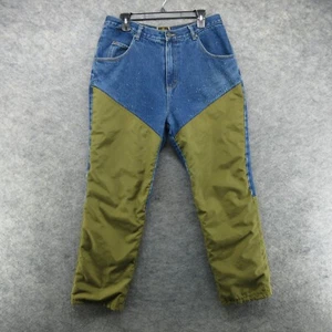 Northeast Outfitters Jeans Mens 34x30 Blue Flannel Lined Canvas Brush Guard Hunt - Picture 1 of 20