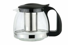 LOOSE LEAF TEAPOT GLASS HEAT RESISTANT TEA COFFEE POT INFUSER STRAINER 2 & 4 CUP