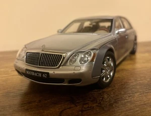 RARE 1/18 AutoArt Millennium Maybach 62 Diecast Silver/Blue - NO BOX - Picture 1 of 11