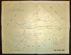 Chuong Thien - QLVNCH - Rare 1970 Map - Vi Thanh - Phoenix Program - Vietnam War - Picture 1 of 6