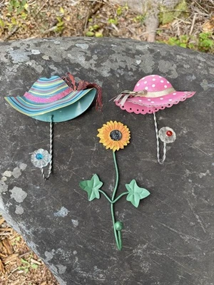 Ganchos Novedad Decoración Pared Sombreros y Girasol Metal Foto 1 de 4
