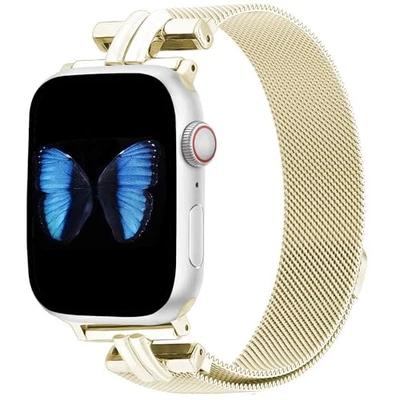 Stainless Steel Magnetic Strap Compatible with Apple Watch Series 8/7/6/5/4/3/2/ - Image 1 of 4