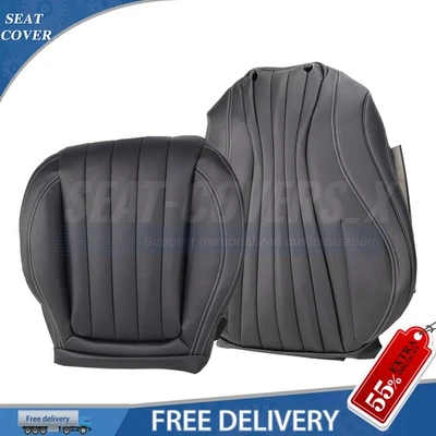For 2017-2020 Mercedes Benz E300 E350 Driver Side Leather Seat Cover Black - Image 1 of 4