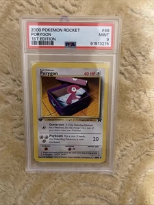 Porygon 1ª Edición Team Rocket 2000 Pokémon 48/82 PSA 9 Como Nuevo WOTC De Colección - Imagen 1 de 3