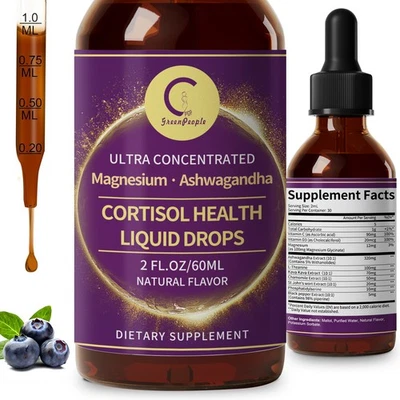 Gotas líquidas de apoyo al cortisol que equilibran el nivel de cortisol promueven la salud general Foto 1 de 4