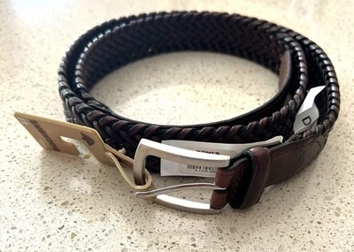 Nuevo Cinturón Trenzado Con Etiquetas Dockers Hombre Talla 42 Cuero Marrón Foto 1 de 4