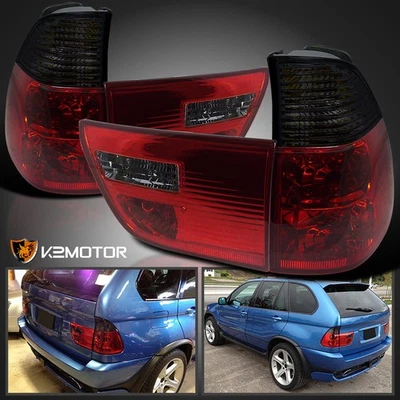 Fits 2000-2006 BMW X5 E53 Red/Smoke Tail Lights Brake Lamp Left+Right 00 01 02 Foto 1 de 4