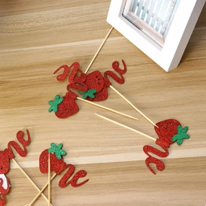 12pcs Creative Shaped Cake Toppers Paper Cake Fruit Picks Cupcake Decor Baby - Picture 1 of 12