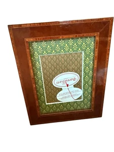 Vtg Dorvilliers París Inlay Wooden Picture Frame 9” X 7” Frame 4.5” X 3.25” Phot - Picture 1 of 11