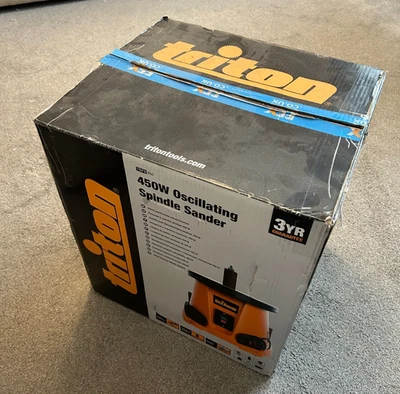 Triton 450W Oscillating Spindle Sander TSPS 450 cast iron top NEW open box - Image 1 of 3