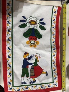 Stildukar Swedish Fabric Table Runner Dancers Floral Flower Sweden 10.5 X  32 in - Picture 1 of 8