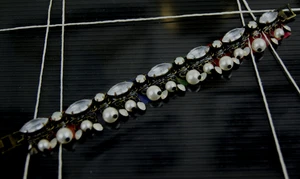 Konplott Armband bronze "Perlen und Steine" weiss neu - Bild 1 von 7