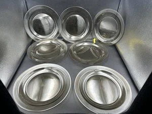 7x Vintage Arcoroc French Black Smoked Glass Dinner Plates 24 cm 9.5" READ DESCR - Picture 1 of 22