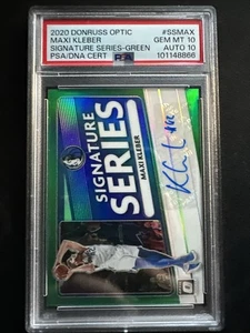 Maxi Kleber #SSMAX 20 - 21 Optic Signature Series Green Parallel Auto PSA 10-10 - Picture 1 of 2