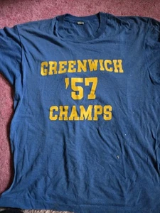 Vintage NJ Souvenir Greenwich '57 Champs T-Shirt - Bild 1 von 3