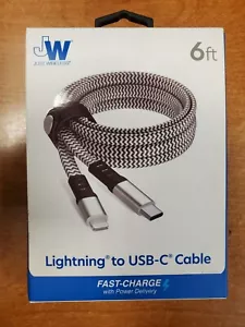 Just Wireless Apple Lightnin to USB-C Cable 6 ft. Fast Charge NEW E7D - Picture 1 of 5