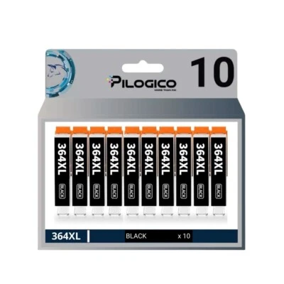 10 CARTUCCE NERE 364XL CON CHIP PER HP B109 Deskjet 3070 3070A D5445 3520 364XL - Immagine 1 di 4