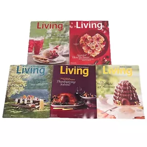 Martha Stewart LIVING MAGAZINE 2008 Lot of 5 Feb Jun Jul Aug Nov - Recipe Cards - Imagen 1 de 21