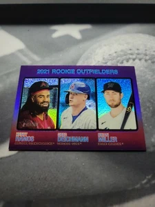 2022 TOPPS HERITAGE #71 RAMOS DEICHMANN MILLER PURPLE CHROME REFRACTOR HOT BOX - Picture 1 of 2