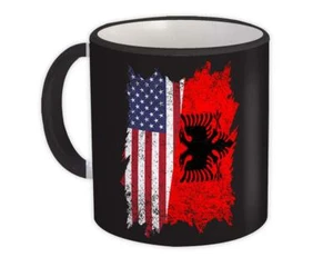 Geschenk Tasse: USA Albanien American Albanian Expat Flagge Land - Bild 1 von 4