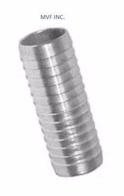 1/2" Hose Mender 304 Stainless (for 1/2" ID Hose) Brewing, Splicer HF700430304 - Image 1 of 2