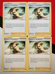 Cynthia’s Ambition Trainer 138/172 Brilliant Stars x4 Pokemon Playset 4x NM - Picture 1 of 1