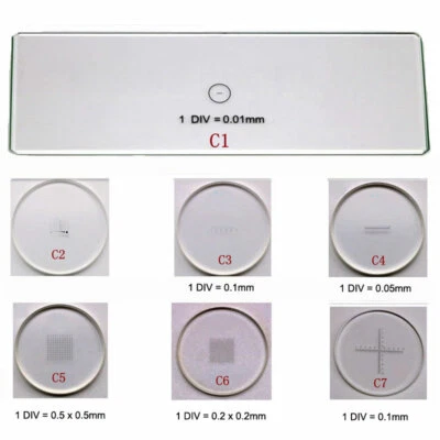 Микроскоп измерение окуляра калибровка слайды микроскоп этап микрометр - Изображение 1 из 4