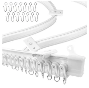 Riel de cortina de techo flexible flexible UrbanRed, 9,8 pies (3 m), riel de montaje en techo - Imagen 1 de 9